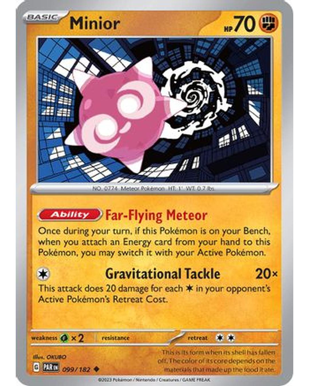 Minior 099/182 - Reverse Holofoil SV04 Paradox Rift - Uncommon