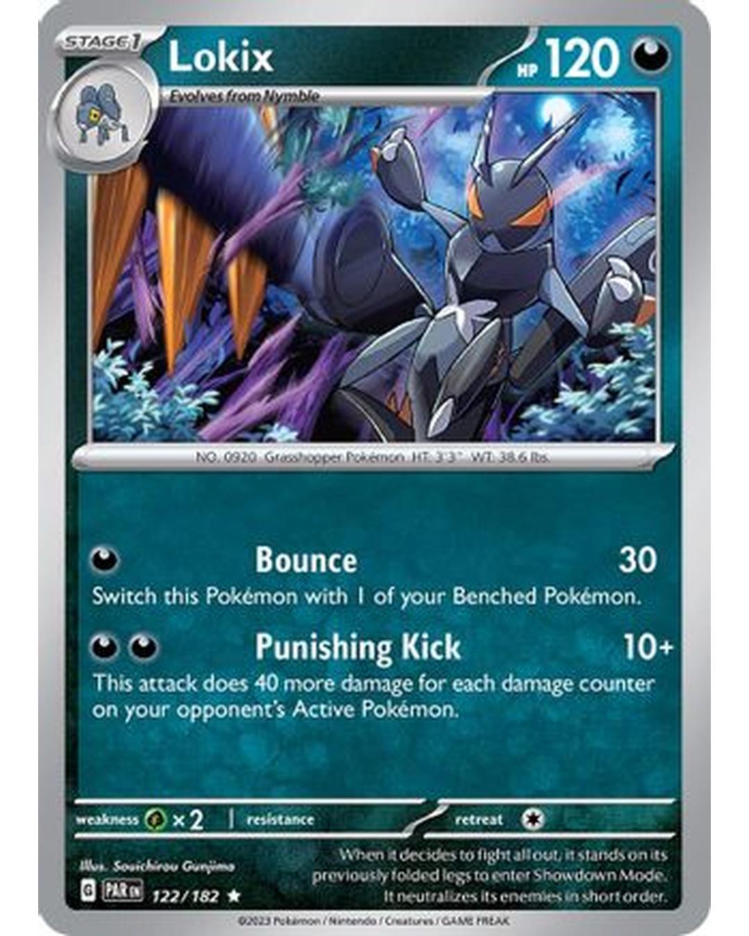 Lokix 122/182 - Reverse Holofoil SV04 Paradox Rift - Rare