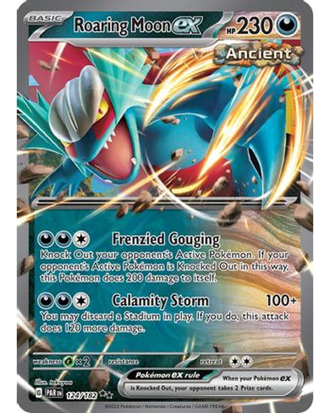 Roaring Moon ex 124/182 - Holofoil SV04 Paradox Rift - Double Rare