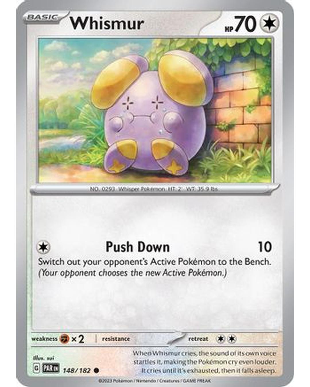 Whismur 148/182 - Reverse Holofoil SV04 Paradox Rift - Common