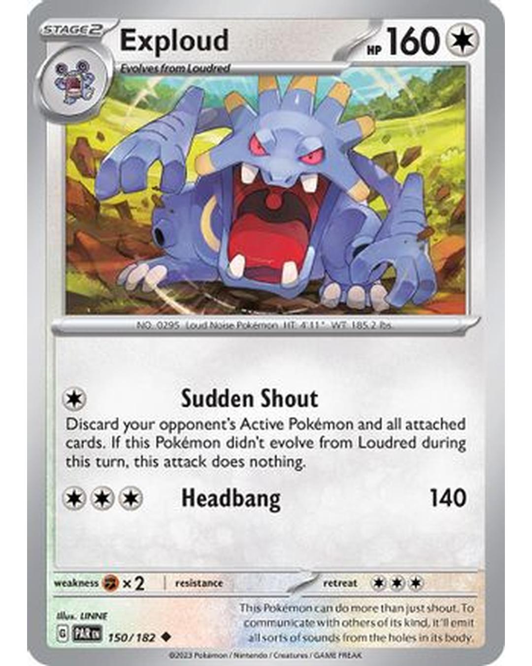 Exploud 150/182 - Reverse Holofoil SV04 Paradox Rift - Uncommon