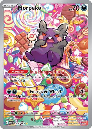 Morpeko 206/182 - Holofoil SV04 Paradox Rift - Illustration Rare