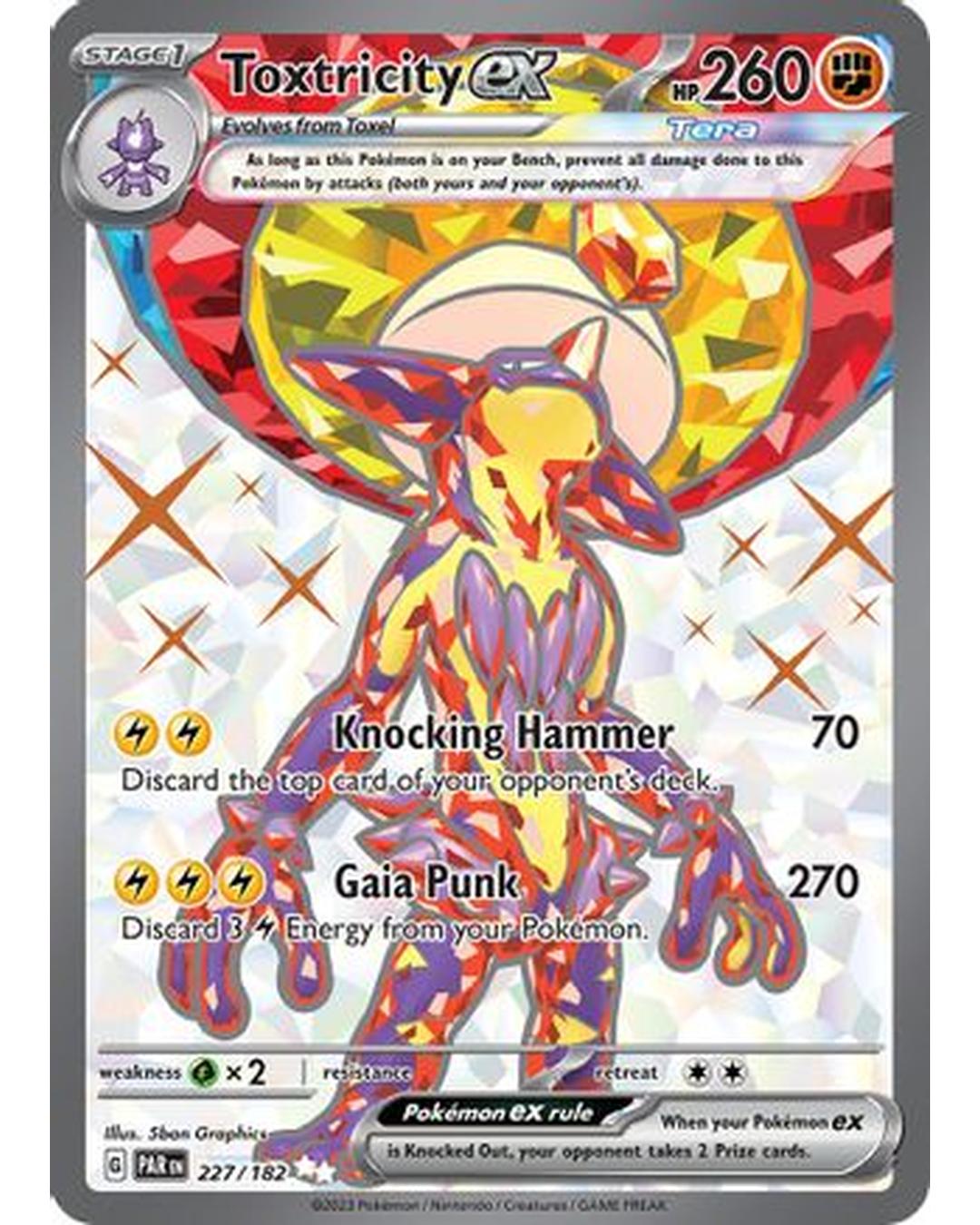 Toxtricity ex 227/182 - Holofoil SV04 Paradox Rift - Ultra Rare