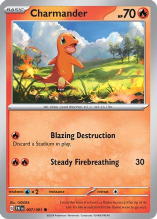 Charmander 007/091 SV Paldean Fates - Common