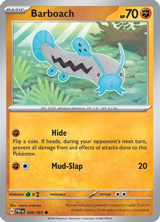 Barboach 050/091 SV Paldean Fates - Common