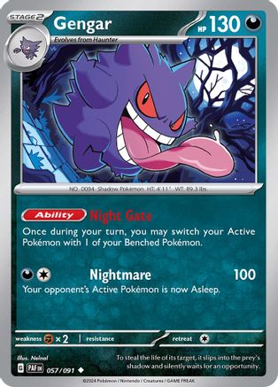 Gengar 057/091 SV Paldean Fates - Uncommon