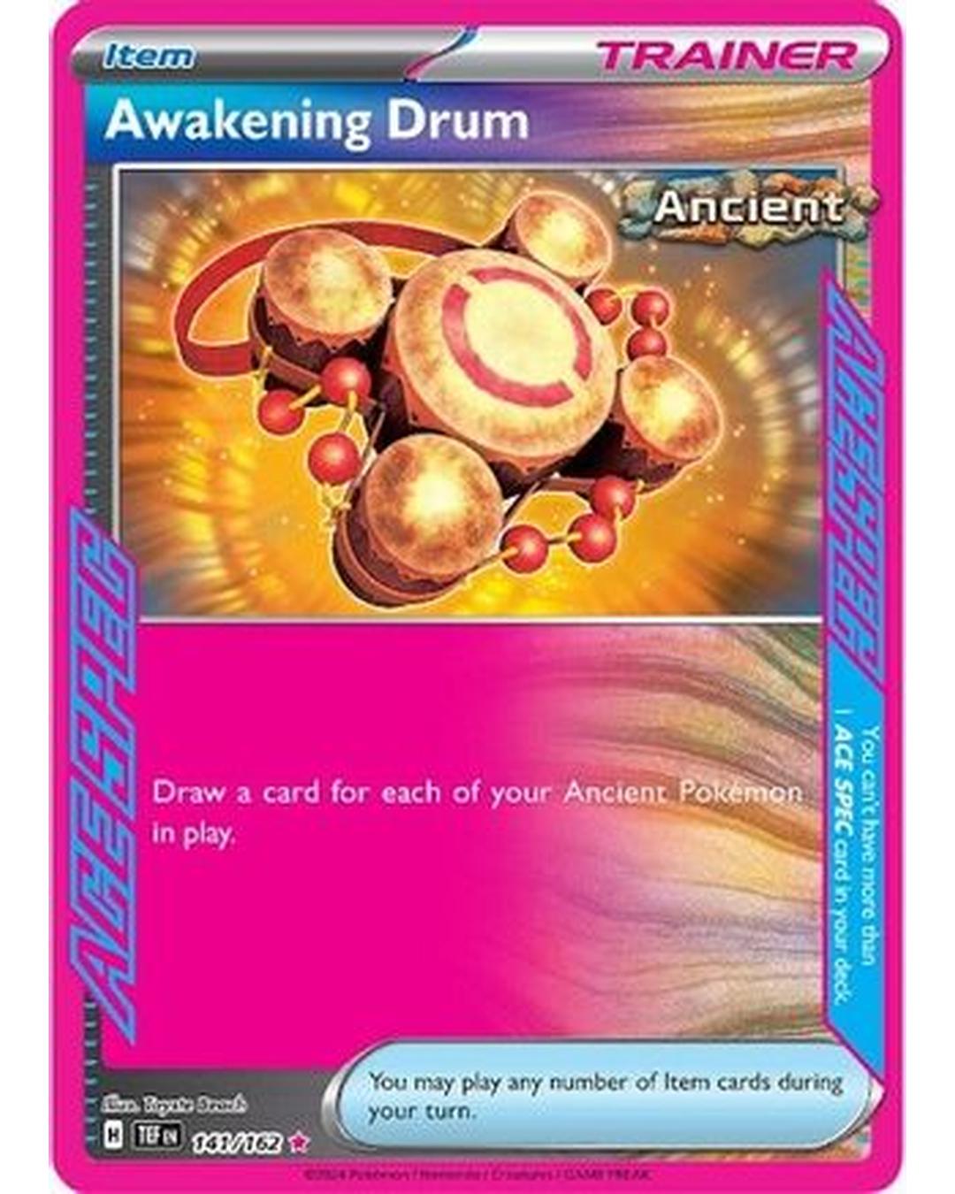 Awakening Drum 141/162 - Holofoil SV05 Temporal Forces - ACE SPEC Rare