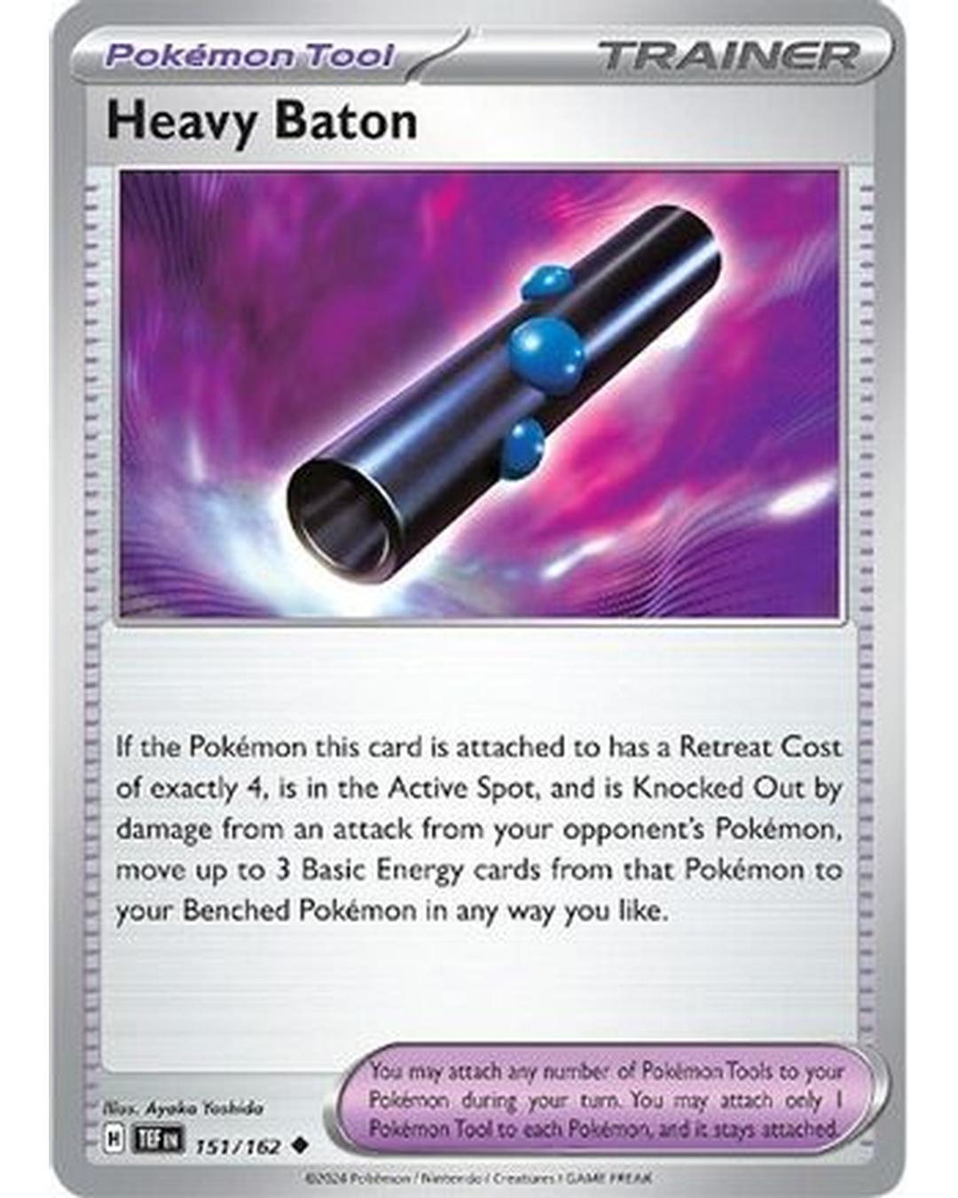 Heavy Baton 151/162 - Reverse Holofoil SV05 Temporal Forces - Uncommon