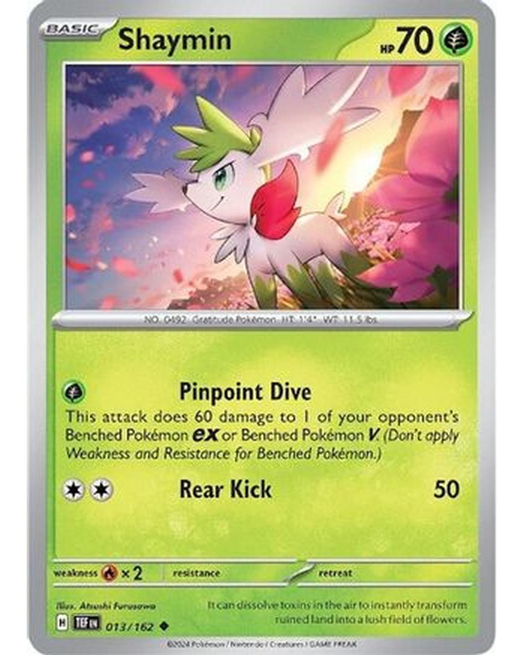 Shaymin 013/162 - Reverse Holofoil SV05 Temporal Forces - Uncommon