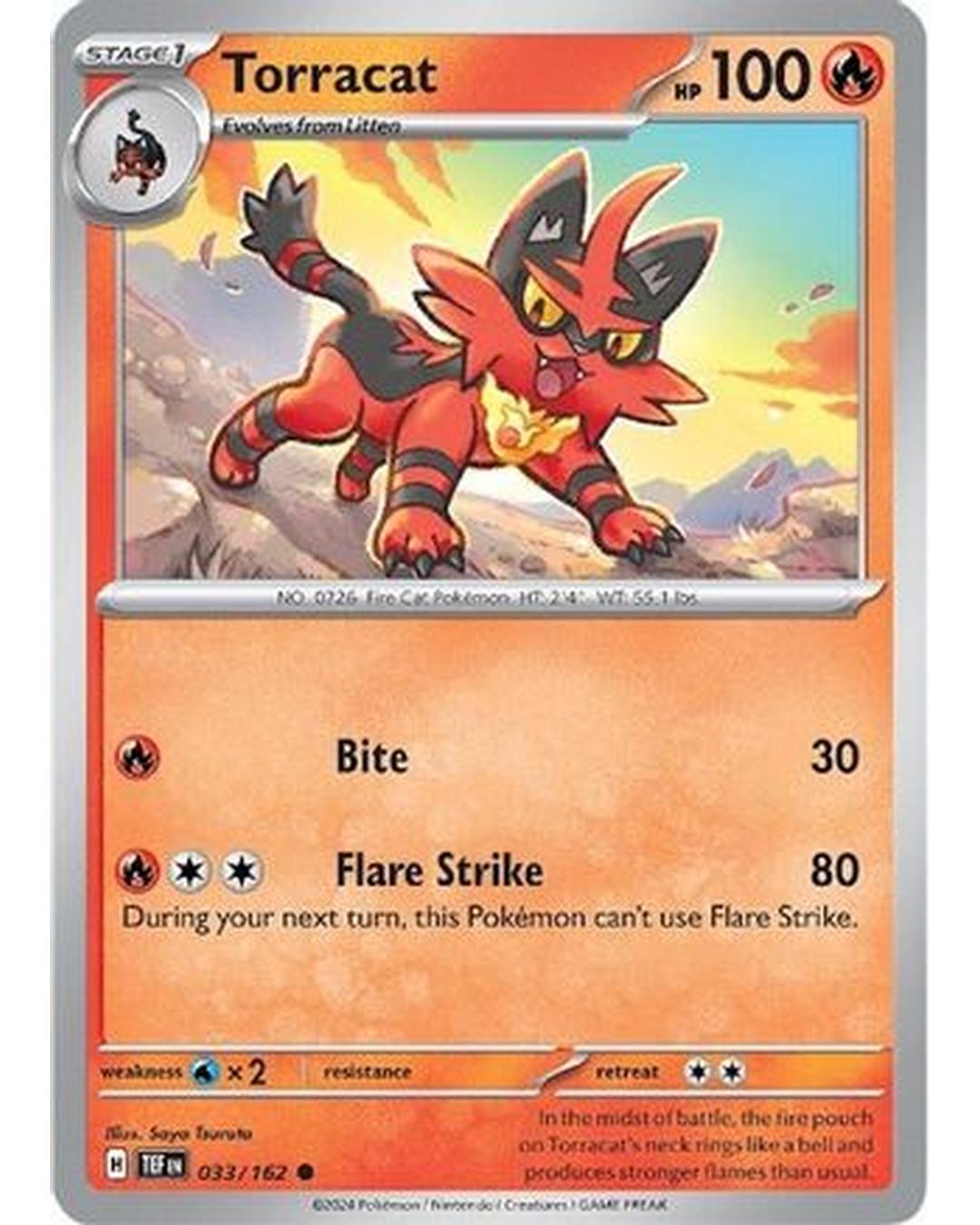 Torracat 033/162 - Reverse Holofoil SV05 Temporal Forces - Common