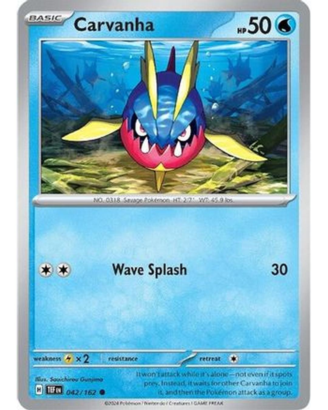 Carvanha 042/162 - Reverse Holofoil SV05 Temporal Forces - Common