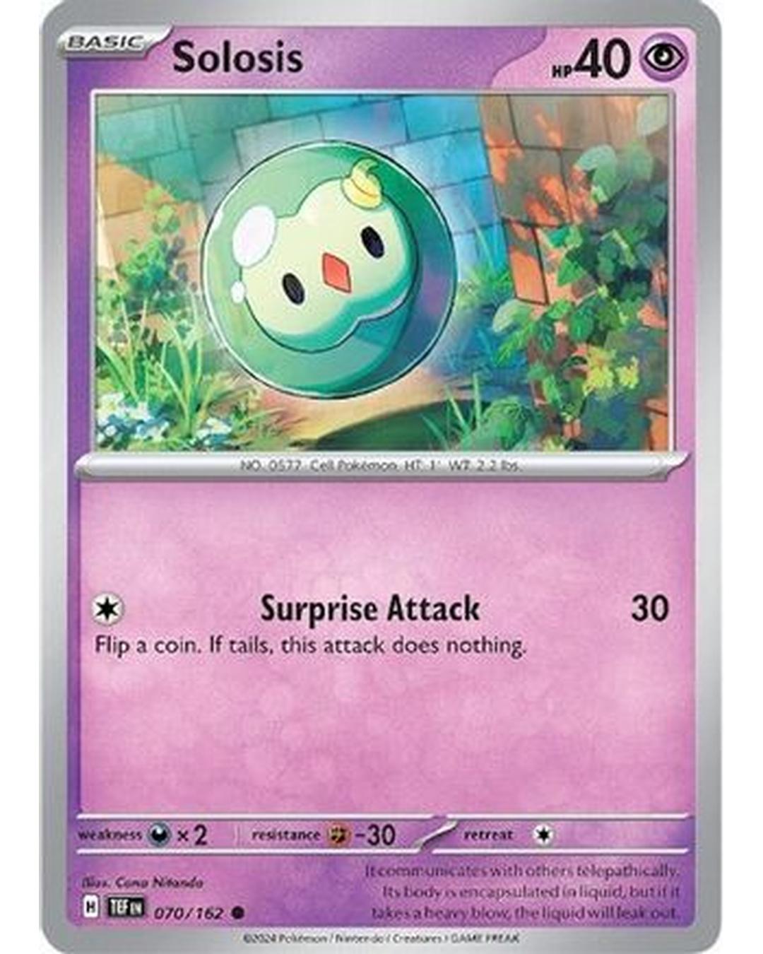 Solosis 070/162 - Reverse Holofoil SV05 Temporal Forces - Common