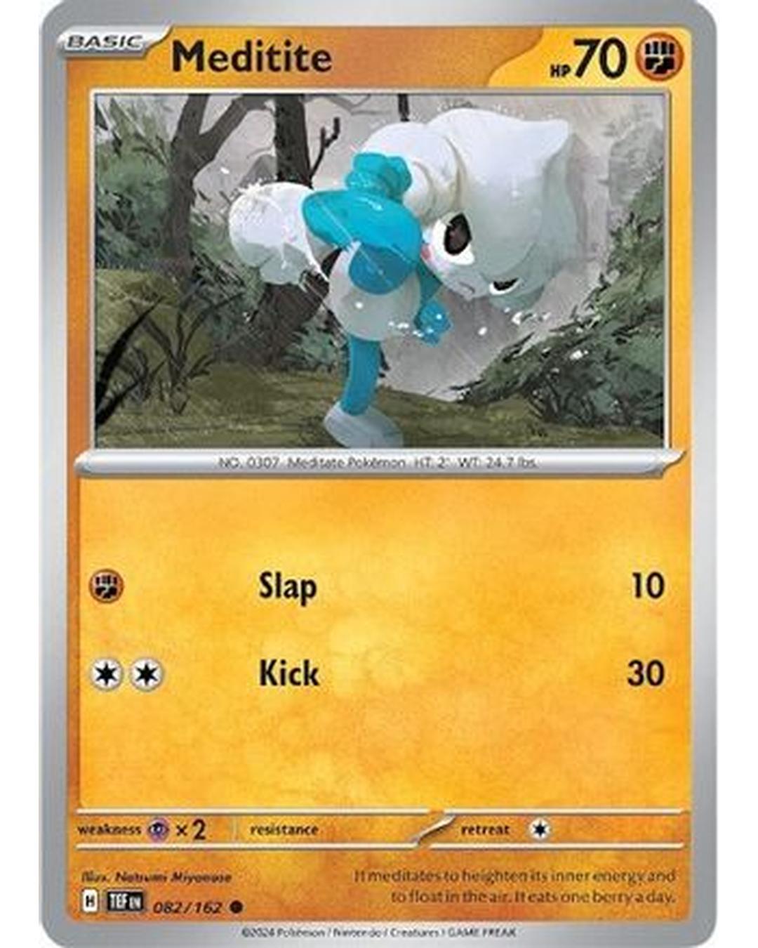 Meditite 082/162 - Reverse Holofoil SV05 Temporal Forces - Common