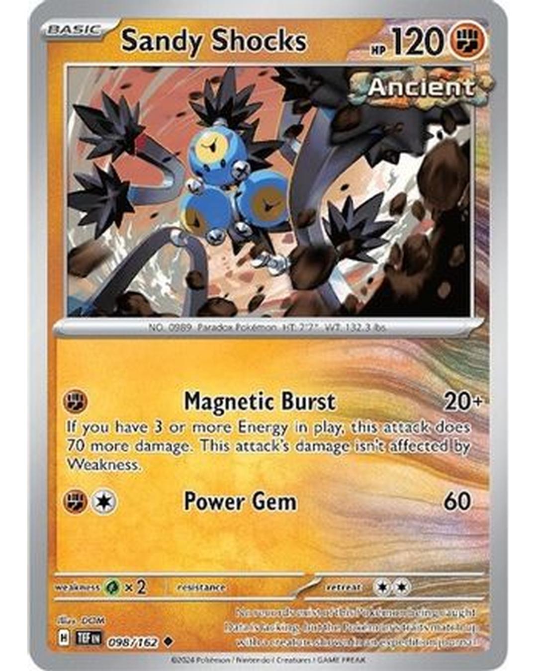 Sandy Shocks 098/162 - Reverse Holofoil SV05 Temporal Forces - Uncommon