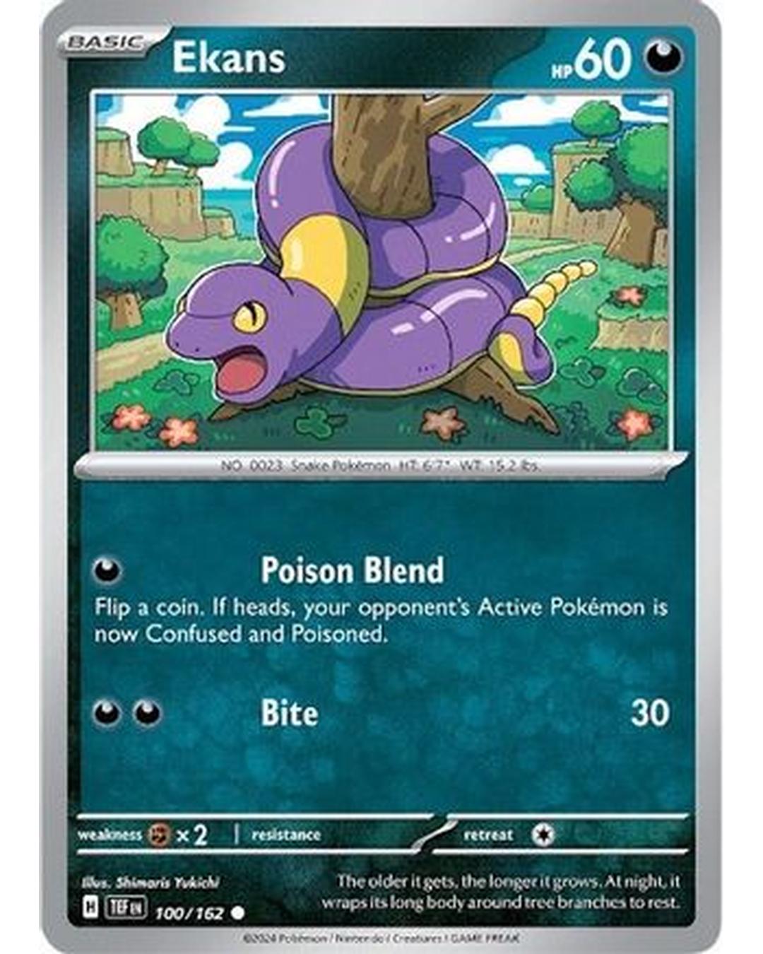 Ekans 100/162 - Reverse Holofoil SV05 Temporal Forces - Common