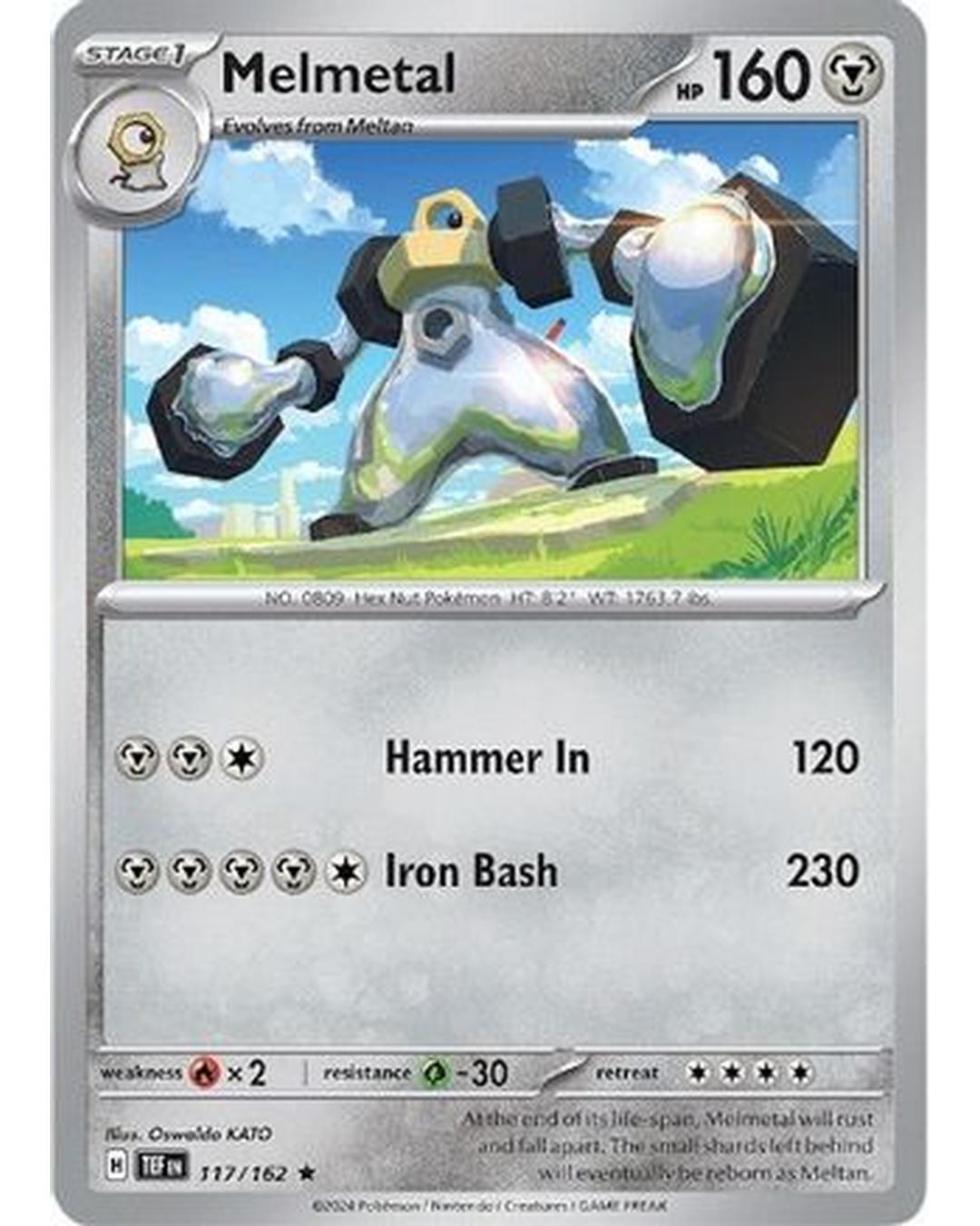 Melmetal 117/162 - Reverse Holofoil SV05 Temporal Forces - Rare