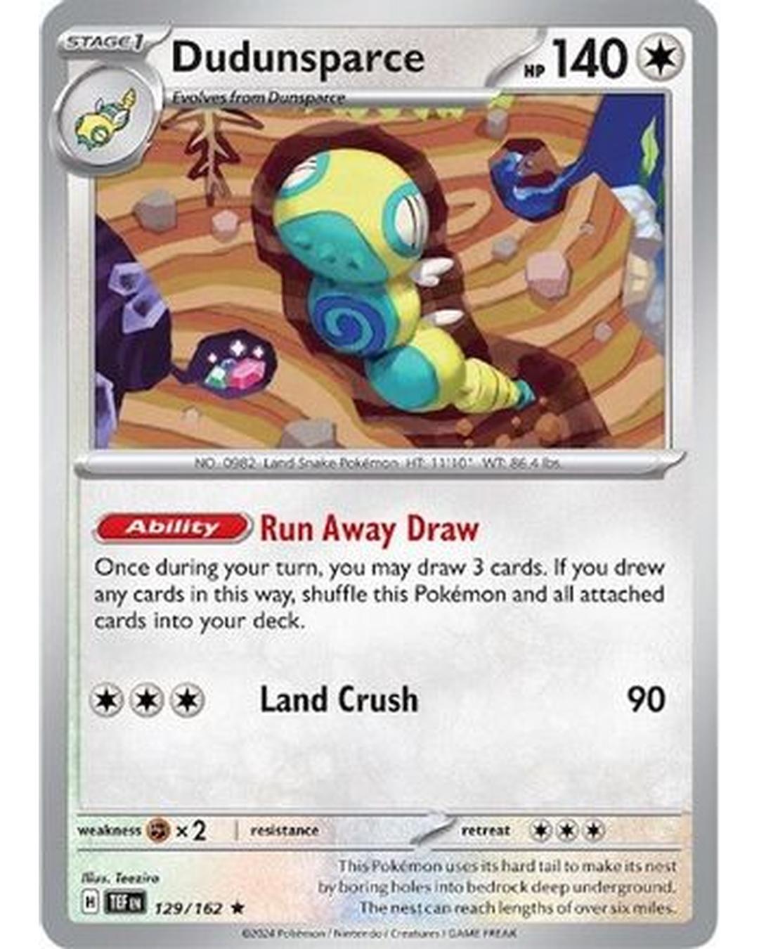 Dudunsparce 129/162 - Holofoil SV05 Temporal Forces - Rare