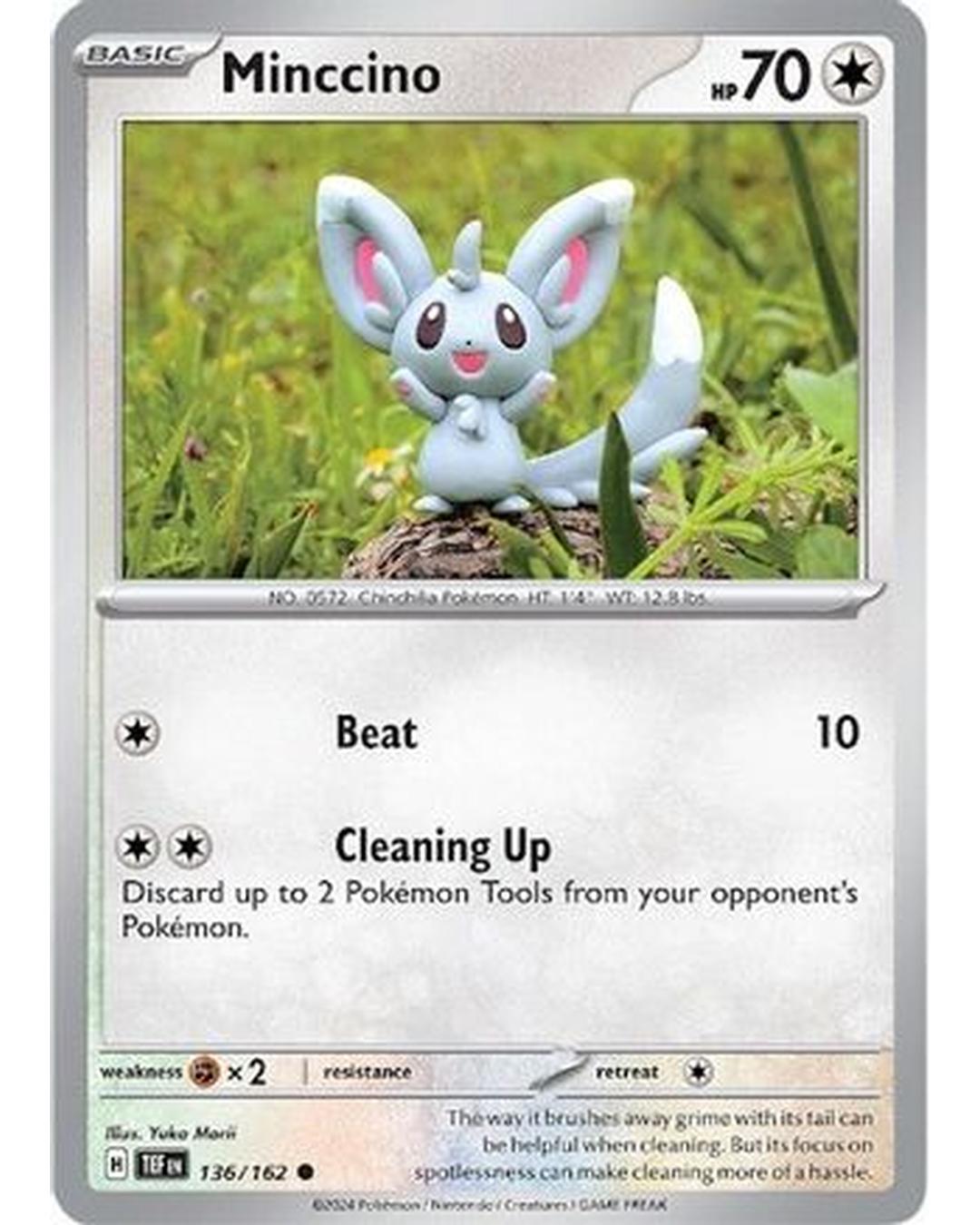 Minccino 136/162 - Reverse Holofoil SV05 Temporal Forces - Common