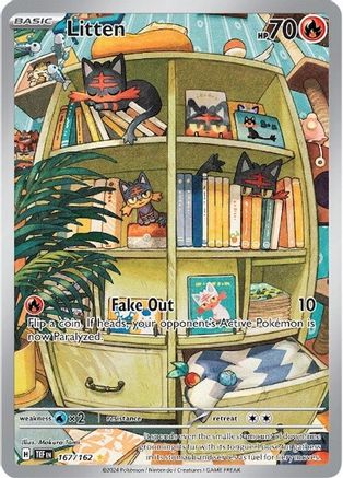 Litten 167/162 - Holofoil SV05 Temporal Forces - Illustration Rare