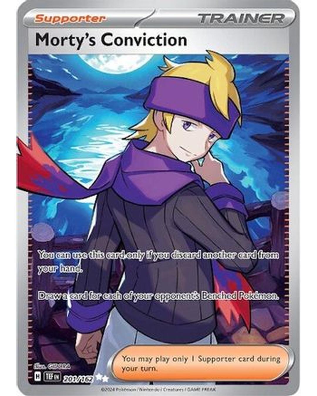 Morty's Conviction 201/162 - Holofoil SV05 Temporal Forces - Ultra Rare