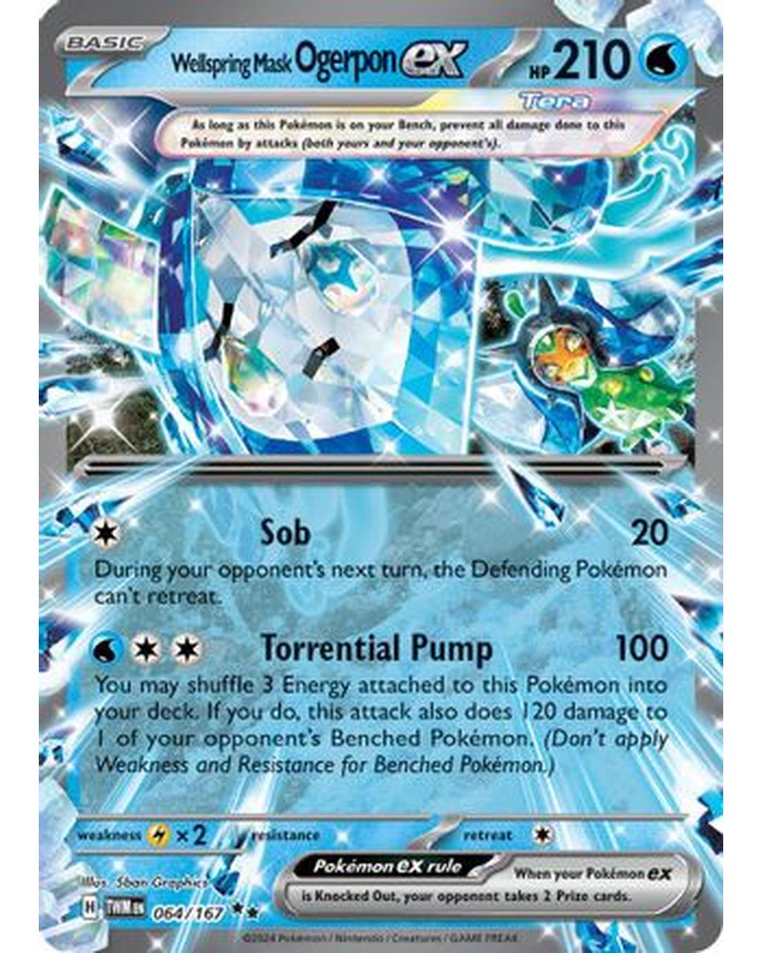 Wellspring Mask Ogerpon ex 064/167 - Holofoil SV06 Twilight Masquerade - Double Rare