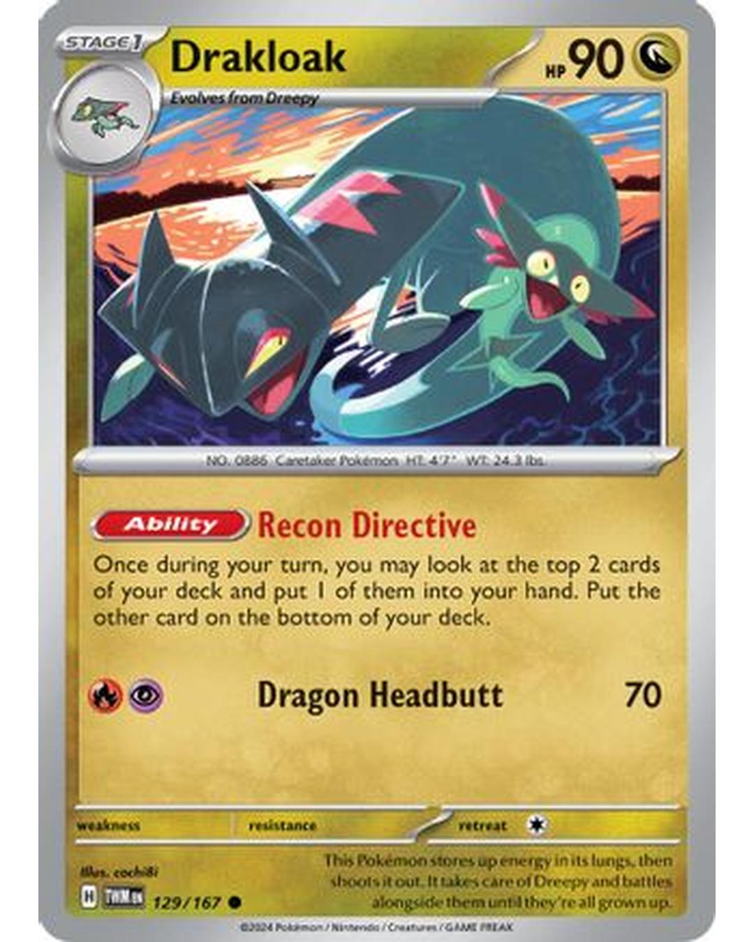 Drakloak 129/167 SV06 Twilight Masquerade - Common