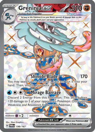 Greninja ex 198/167 - Holofoil SV06 Twilight Masquerade - Ultra Rare