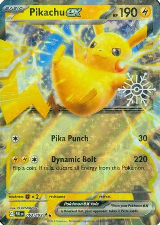 Pikachu ex (Holiday Calendar) 063/193 - Holofoil Miscellaneous Cards & Products - Double Rare
