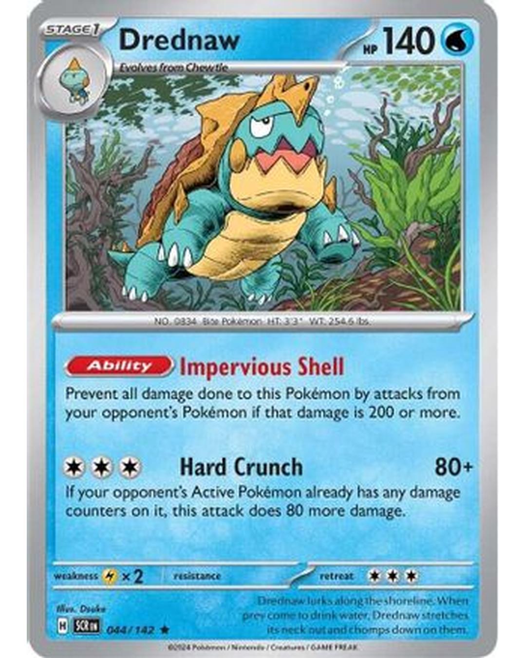 Drednaw 044/142 - Holofoil SV07 Stellar Crown - Rare