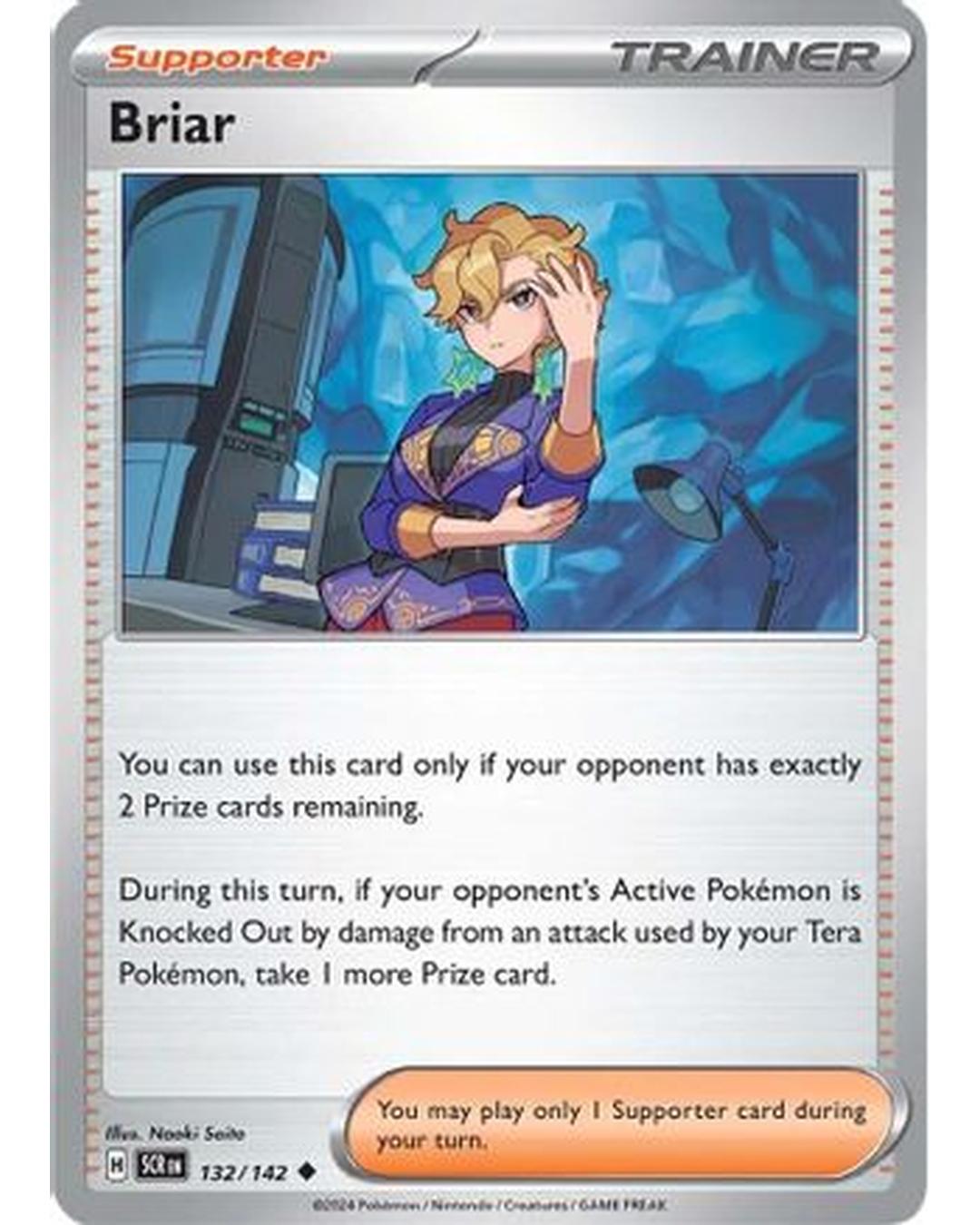 Briar 132/142 - Reverse Holofoil SV07 Stellar Crown - Uncommon
