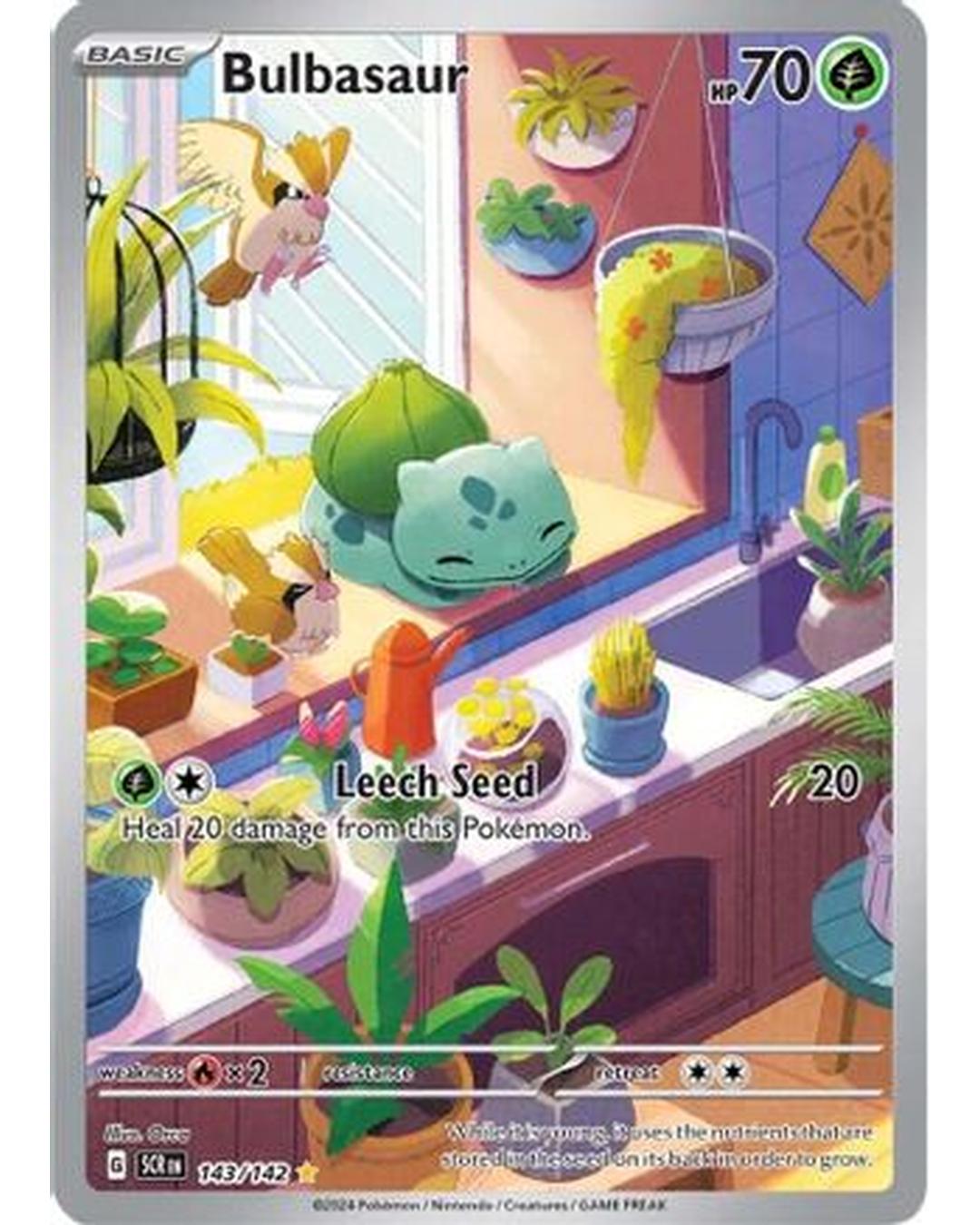 Bulbasaur 143/142 - Holofoil SV07 Stellar Crown - Illustration Rare