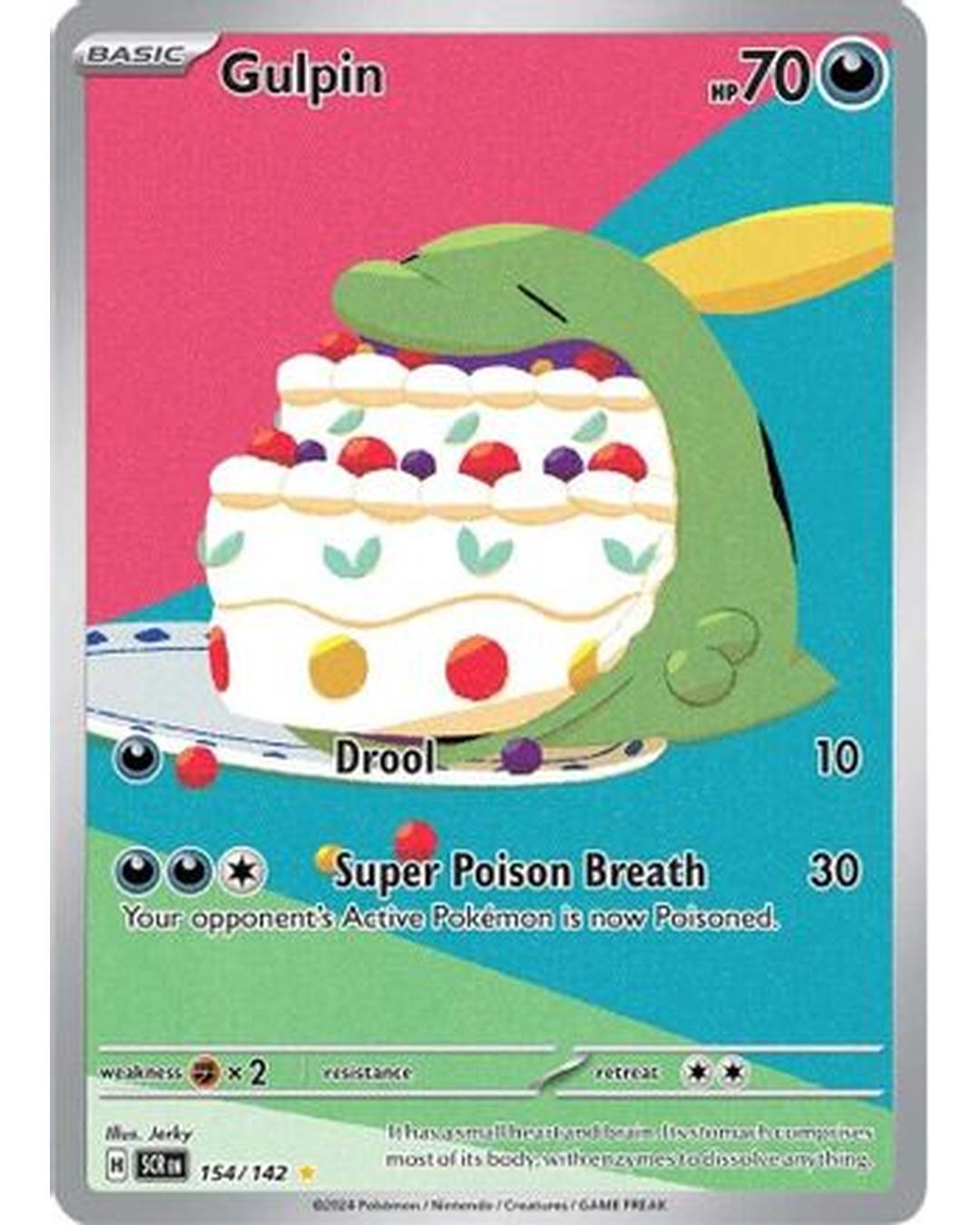 Gulpin 154/142 - Holofoil SV07 Stellar Crown - Illustration Rare