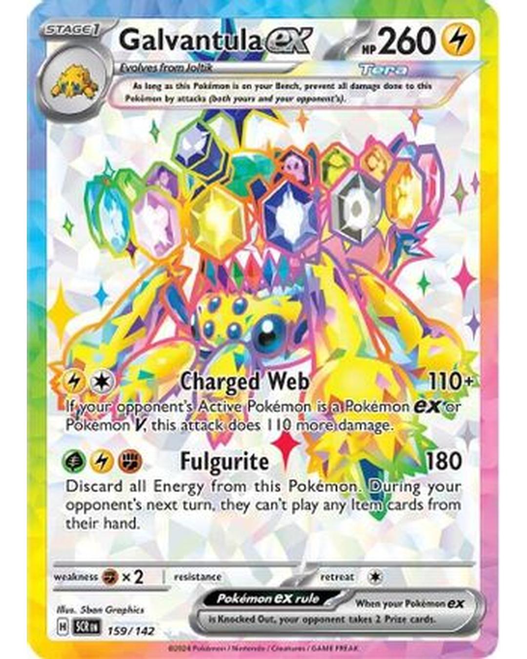 Galvantula ex 159/142 - Holofoil SV07 Stellar Crown - Ultra Rare