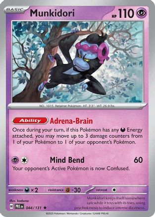Munkidori 044/131 - Reverse Holofoil SV Prismatic Evolutions - Rare
