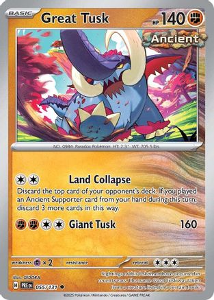 Great Tusk 055/131 SV Prismatic Evolutions - Uncommon