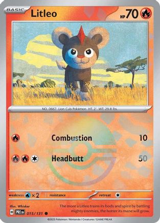 Litleo (Poke Ball Pattern) 015/131 - Holofoil SV Prismatic Evolutions - Common