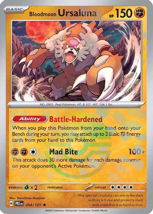 Bloodmoon Ursaluna (Poke Ball Pattern) 054/131 - Holofoil SV Prismatic Evolutions - Rare