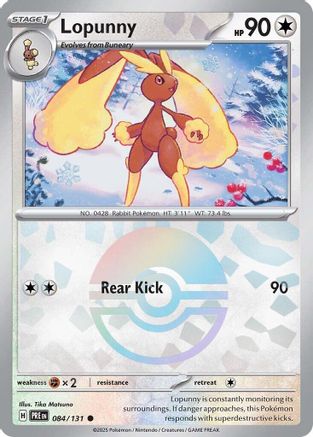 Lopunny (Poke Ball Pattern) 084/131 - Holofoil SV Prismatic Evolutions - Common
