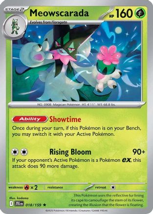 Meowscarada 018/159 - Reverse Holofoil SV09 Journey Together - Rare