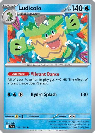Ludicolo 037/159 - Holofoil SV09 Journey Together - Rare