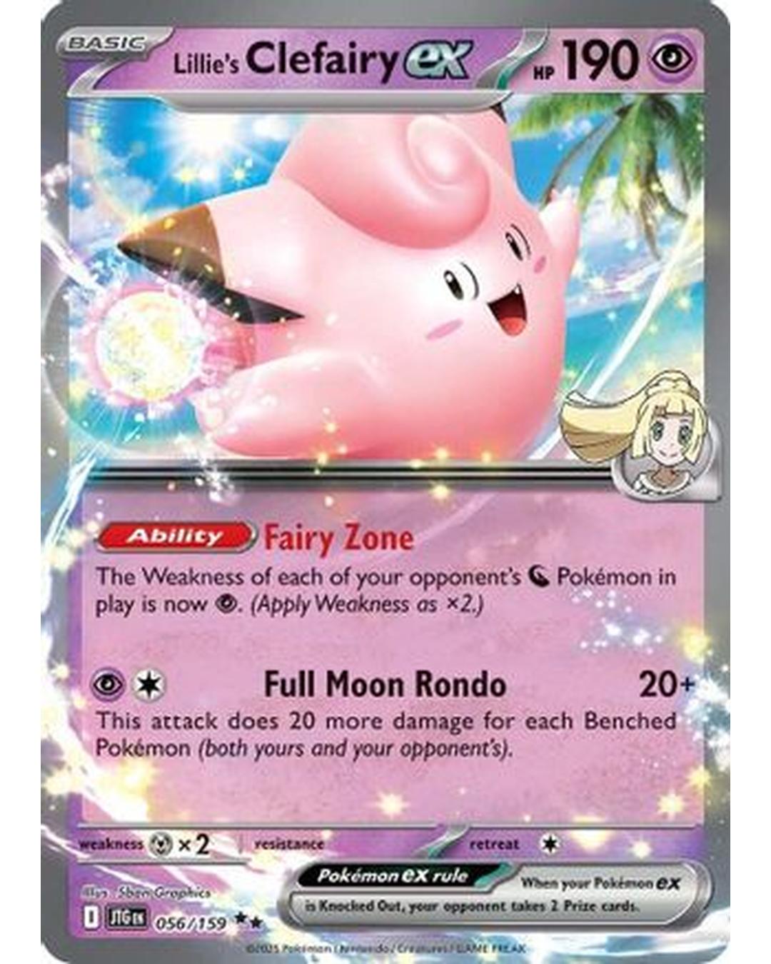 Lillie's Clefairy ex 056/159 - Holofoil SV09 Journey Together - Double Rare