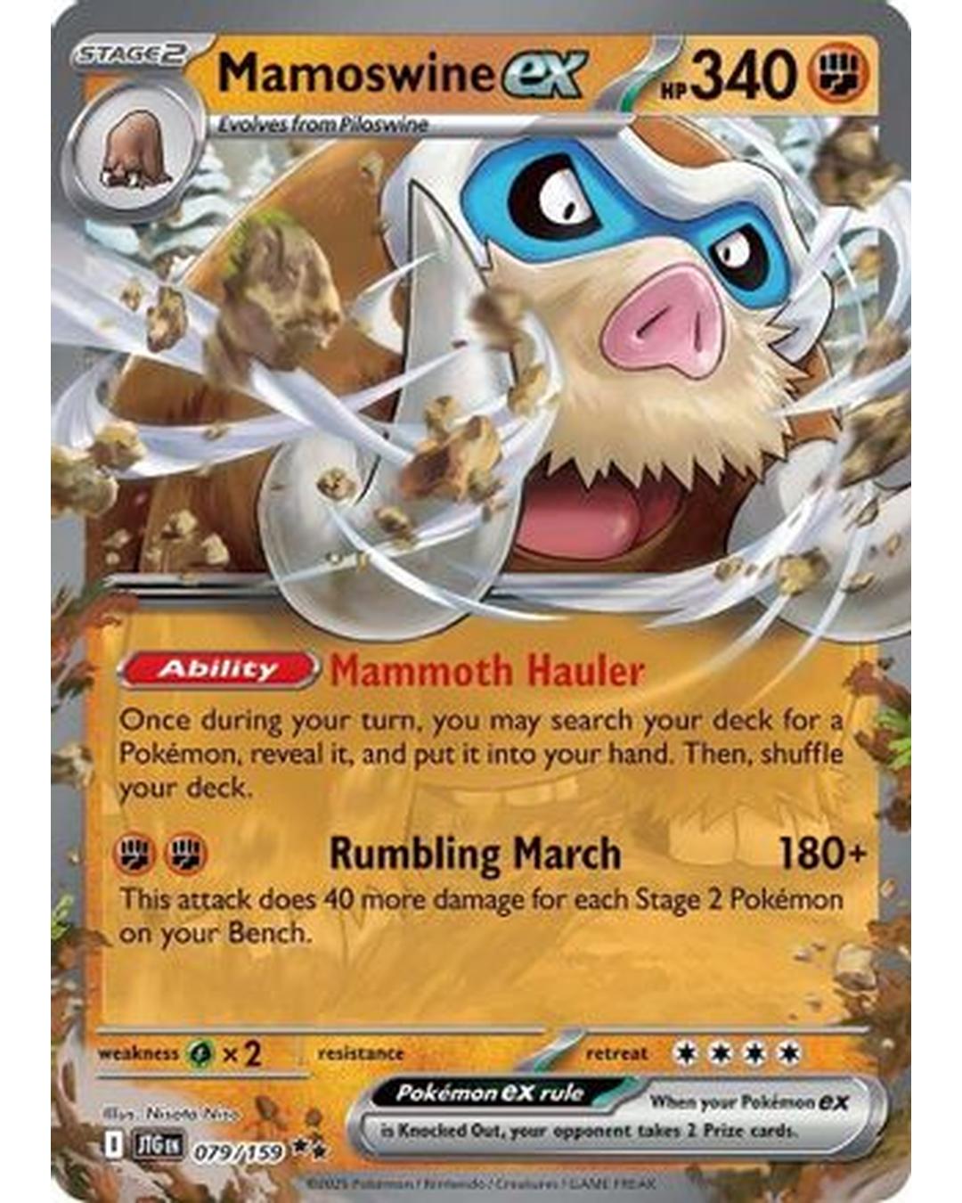 Mamoswine ex 079/159 - Holofoil SV09 Journey Together - Double Rare