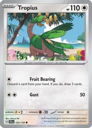 Tropius 123/159 - Reverse Holofoil SV09 Journey Together - Common