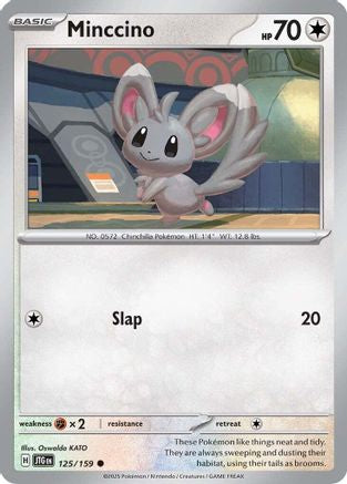 Minccino 125/159 - Reverse Holofoil SV09 Journey Together - Common