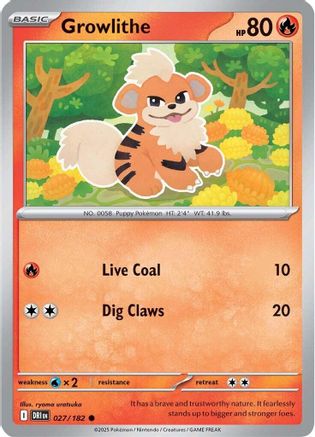 Growlithe 027/182 SV10 Destined Rivals - Common