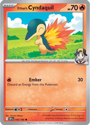 Ethan's Cyndaquil 032/182 SV10 Destined Rivals - Common