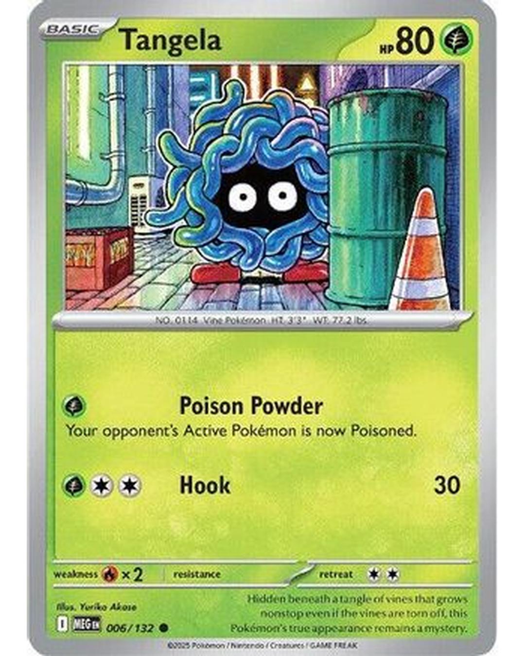 Tangela 006/132 - Reverse Holofoil ME01 Mega Evolution - Common
