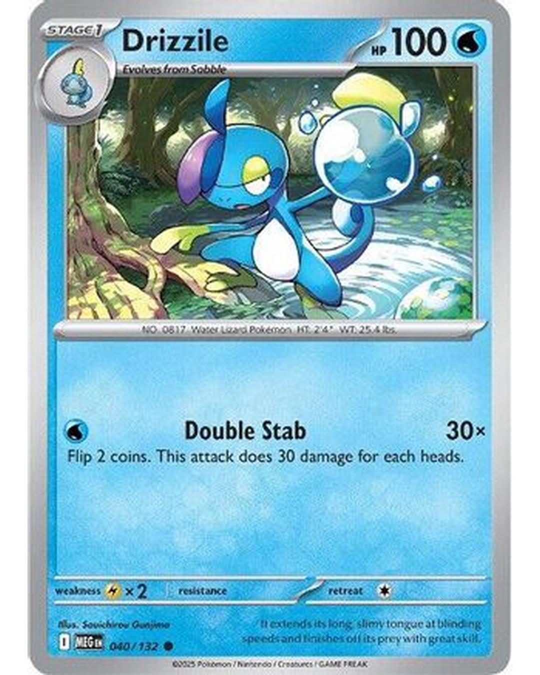 Drizzile 040/132 - Reverse Holofoil ME01 Mega Evolution - Common