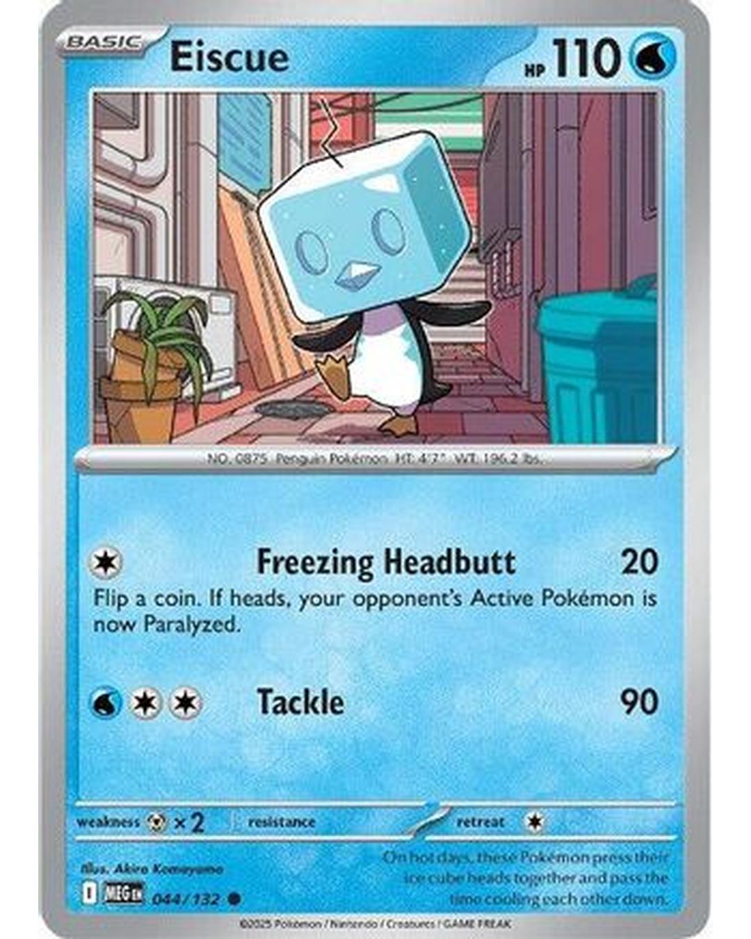 Eiscue 044/132 - Reverse Holofoil ME01 Mega Evolution - Common