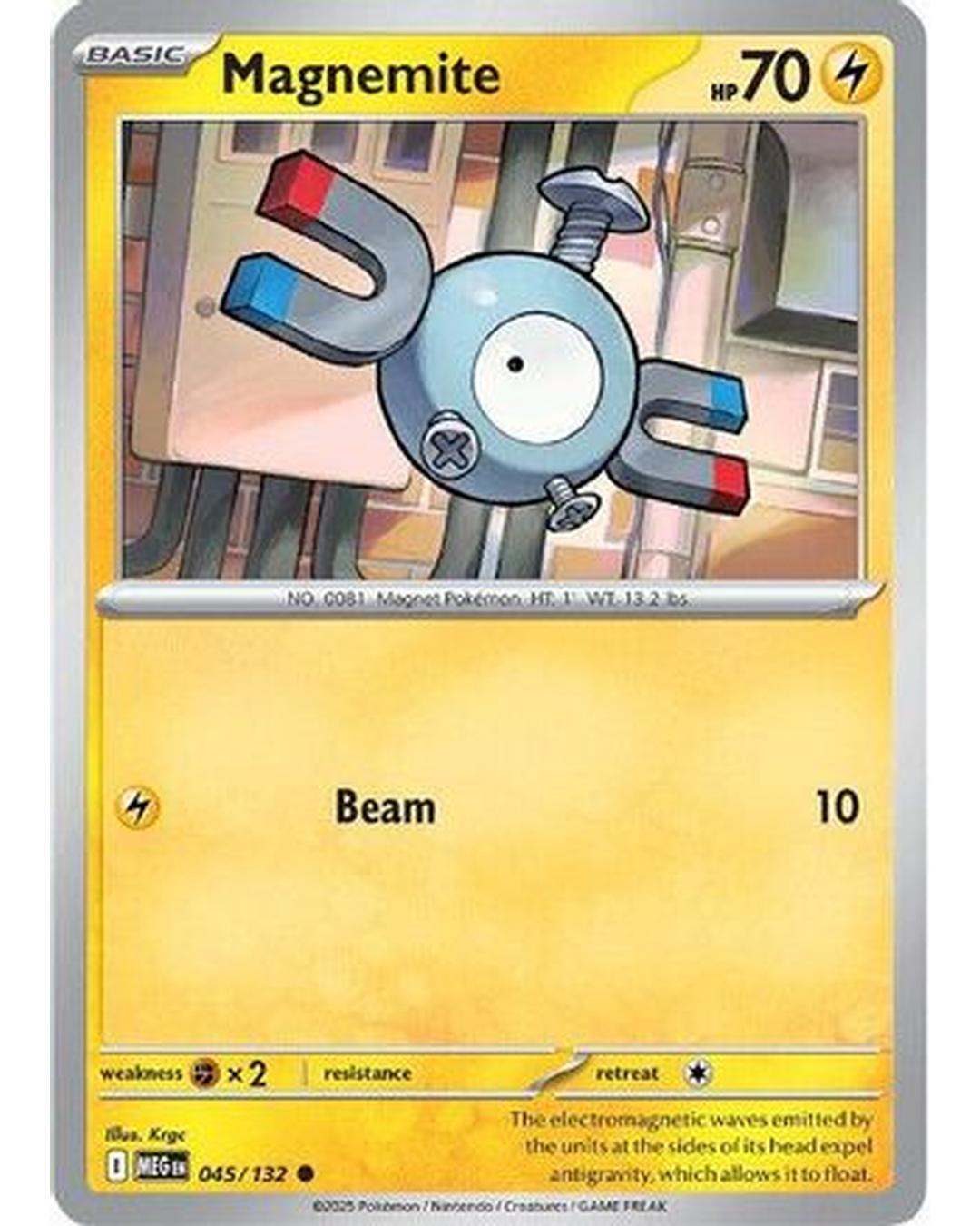 Magnemite 045/132 - Reverse Holofoil ME01 Mega Evolution - Common